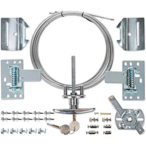 Garage Door Lock Kit Complete Set with Spring Latch and Keyed Handle Home Improvement Door Lock