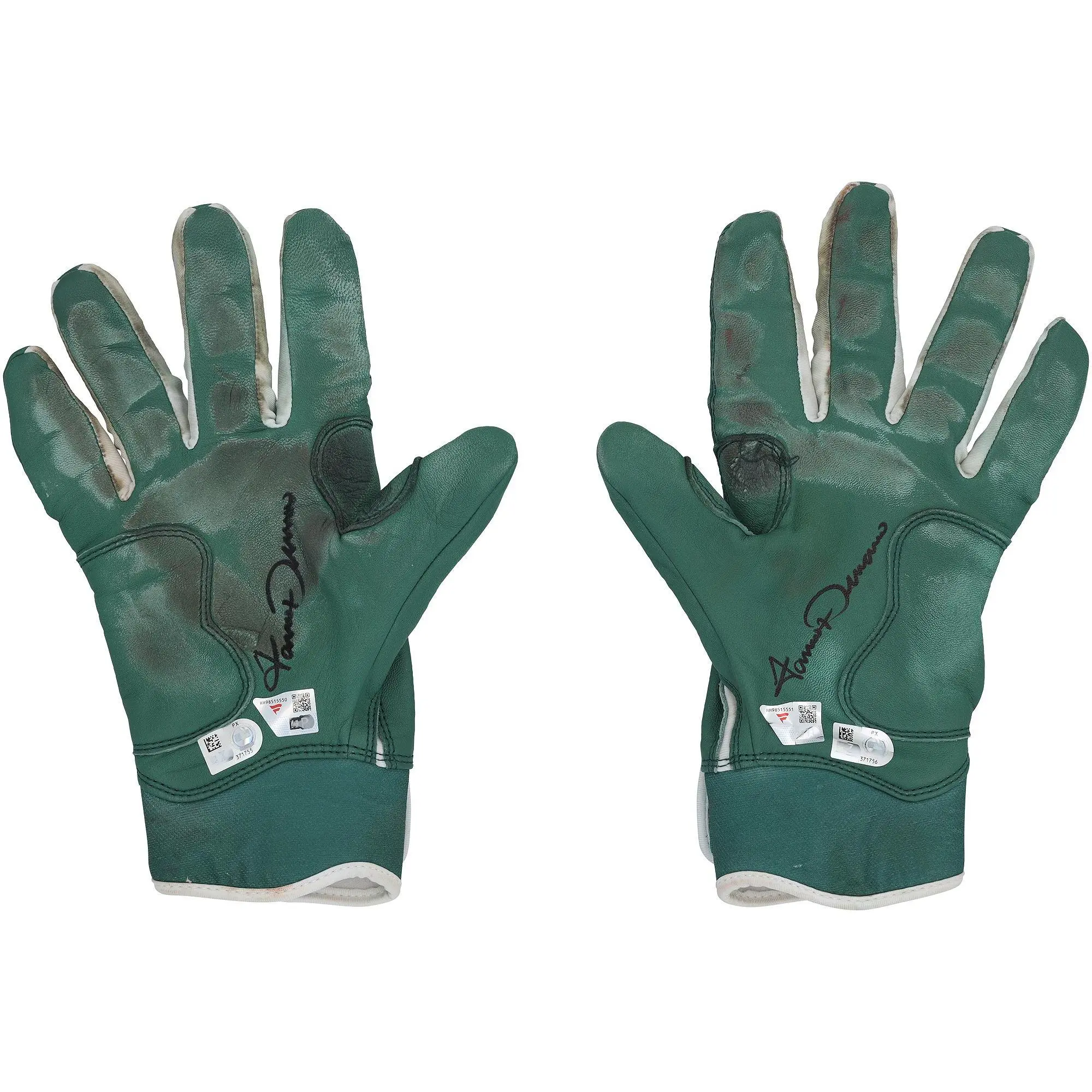 Jarren Duran Boston Red Sox Autographed Game-Used Green Bruce Bolt Batting Gloves from the 2025 MLB Season - Fanatics Authentic Certified