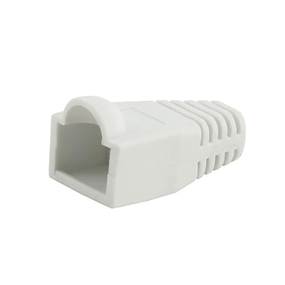 212 MAIN CMPLE 308-N Ethernet RJ-45 Color-Coded Snagless Strain Relief Boot, White 50-Pack Bulk Bag, Easy-to-Install Cable Guard for Solid or Stranded Round Plugs