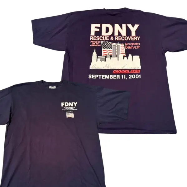 FDNY Rescue & Recovery T-Shirt XL Ground Zero 9/11 Fire Department New York City