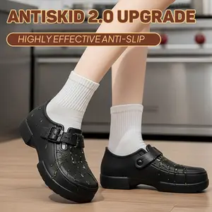 TEER Solid Color Non-Slip Chef Shoe Unisex Work Shoes for Easy-care upper, comfortable lining, and non-slip sole. Comfort and Safety