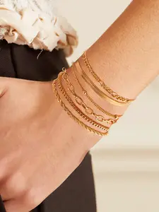 Women's Elegant Minimalist Chain Bracelets, Trendy Exquisite Twist Design Bracelets, Chic All-match Vintage Jewelry As Gift for Girlfriend