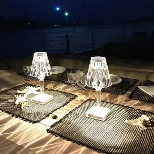 Florsol's new product, a set of 2 crystal waterripple lamps. Battery capacity is 2000mAh. There are three color temperatures. Suitable for indoor, bedroom, bar, and restaurant use. lume sphere flower diamond crystal  led light bulb crystal lamp