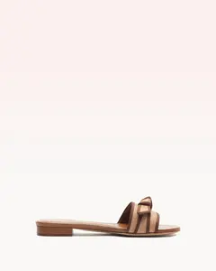Grosgrain Raffia Flat