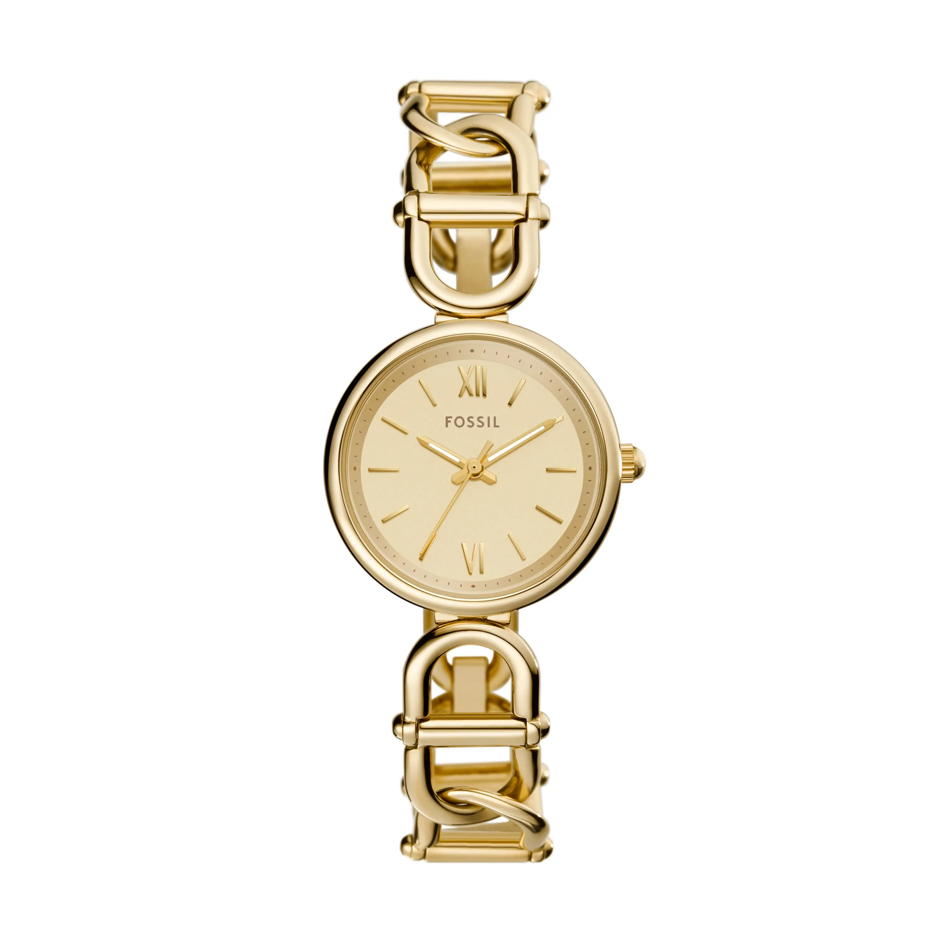 Fossil Women's Carlie 30mm Three-Hand, Gold-Tone Stainless Steel Watch