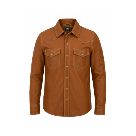 Brown Leather Welding Jacket