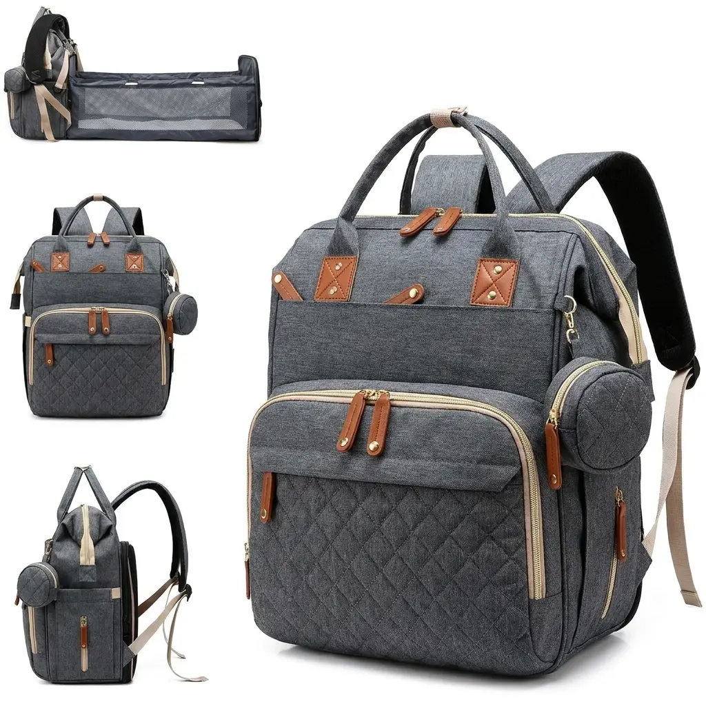 Diaper Bag with Changing Station, Baby Backpack with Foldable Changing Pad Waterproof Large Backpack for Mom & Dad, USB Charging Port,Baby Shower Gifts for Mom Dad Girl Boy, Baby Registry Search