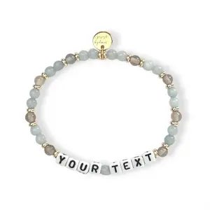 Personalized Name Bracelet, Custom Beaded Stacking Bracelet for Mom, Handmade Friendship Bracelet for Best Friend, Jewelry Gift