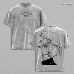 Gojo Satoru JJK Vintage Shirt, Unlimited Void Anime Tee, Jujutsu Kaisen Streetwear, Oversized Distressed Manga Graphic Tee