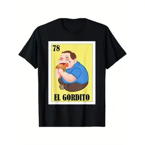 Summer t Shirts Funny Mexican Design for Fat Guys - El Gordito T-Shirt