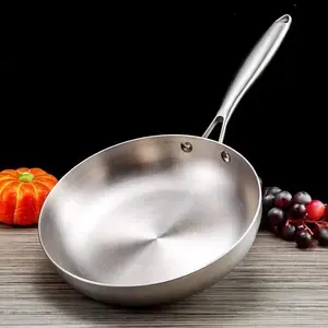 Stainless Steel Non-stick Frying Pan, 1 Count Kitchen Cookware For Home Use