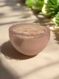 Nati Love's Creations Enchanted Rose Quartz Crystal Infused Candle | Mystical Mother's Day Gift