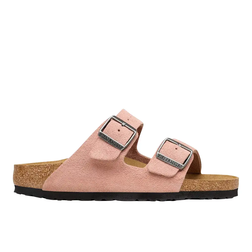 BIRKENSTOCK Womens Arizona Suede Leather Footbed Casual Sandals Casual - Pink