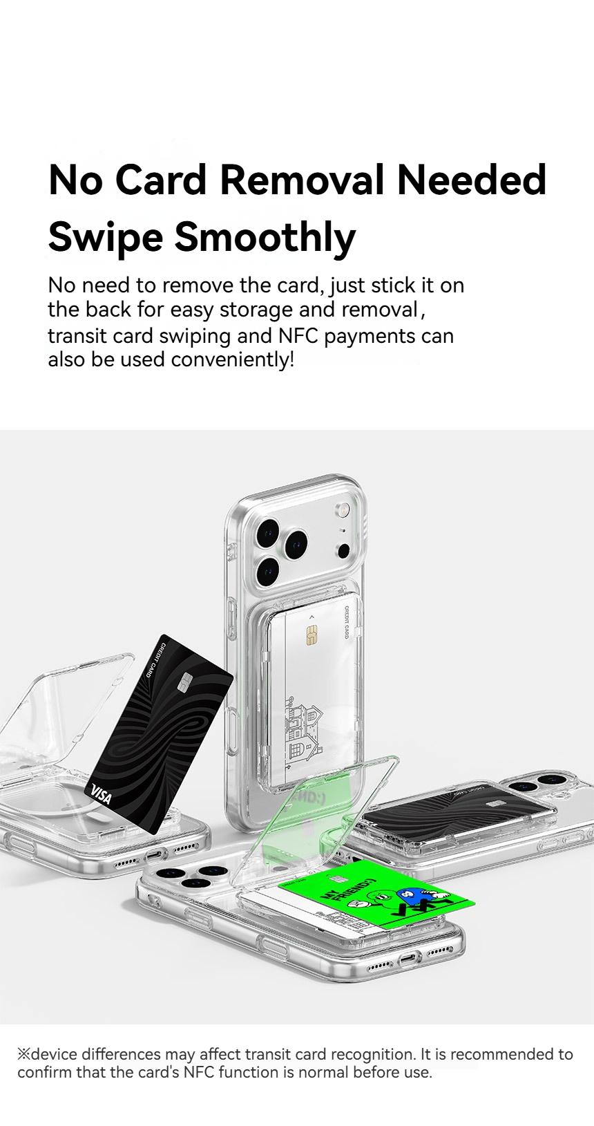 PC Transparent Foldable Flip Magnetic Card Holder Stand With ID & Card Storage