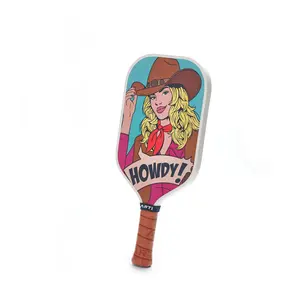 ARTI 16mm Carbon Fiber Kristen & Kristy "HOWDY" Paddle Foam Core Pickleball