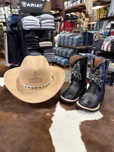 Newborn ( Tan ) Suede Cowboy Hat X Boots