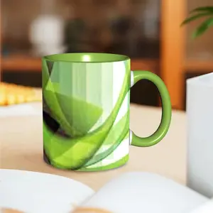 Lime Green Abstract Mug 11 oz. Free Shipping