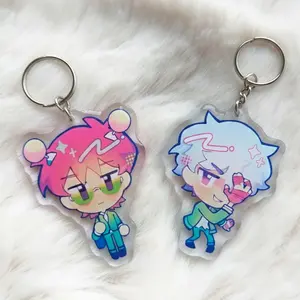 The Disastrous Life of Saiki K Saiki Kusuo Kaido Shun Keychain, Cute Chibi Acrylic Charm Keychain, Kawaii Keyring Cute Accessory, Fun Charm For Backpack Or Purse | High Quality and Customer Favorite Items
