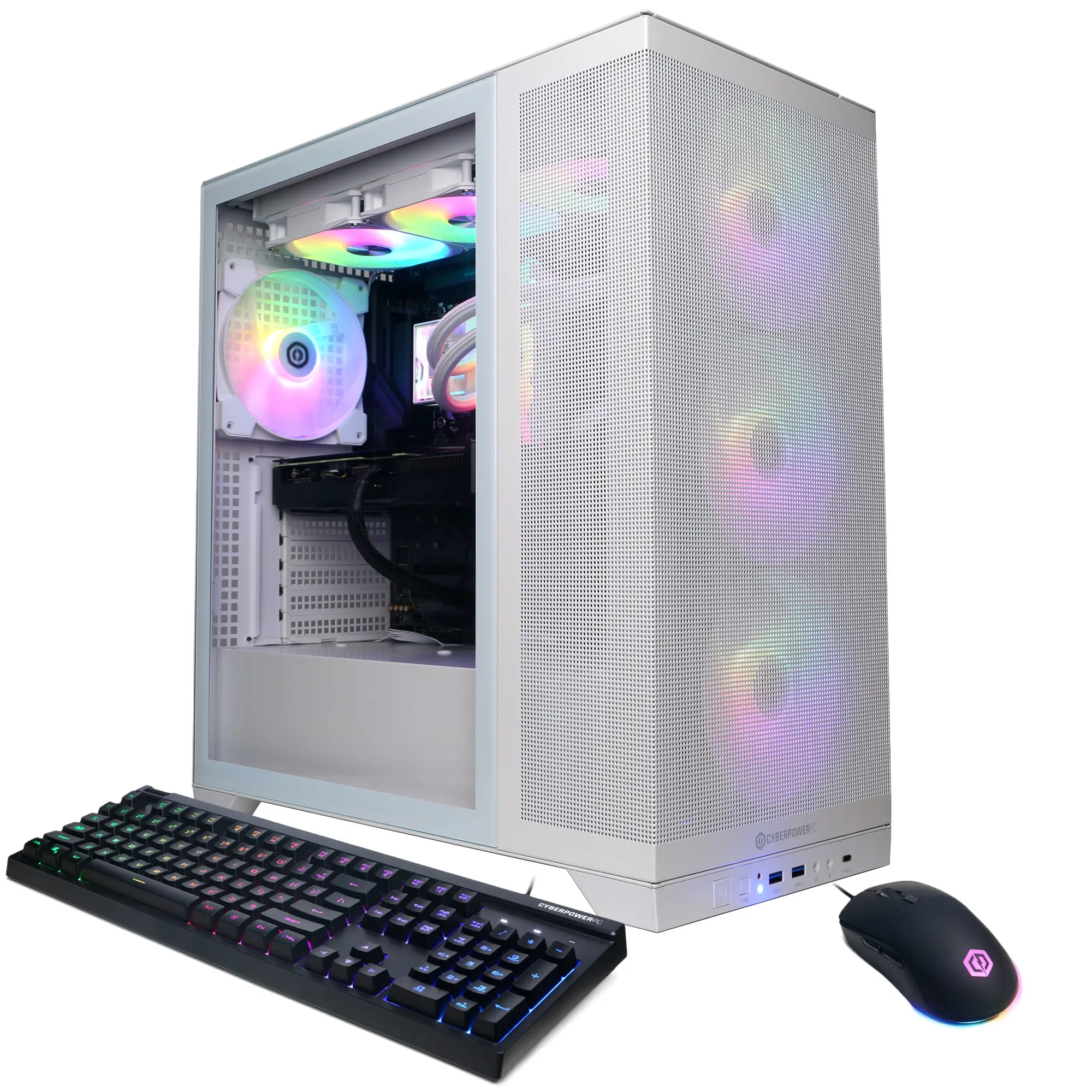 CyberPowerPC SLCAI9200CPG Gaming Desktop PC, AMD Ryzen 9 9900X3D, 32GB DDR5, Radeon RX 9070 XT 16GB, 2TB PCIe 4.0 NVMe SSD, WiFi/BT, RGB Gaming Keyboard/Mouse & Windows 11 Home