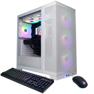 CyberPowerPC SLCAI9200CPG Gaming Desktop PC, AMD Ryzen 9 9900X3D, 32GB DDR5, Radeon RX 9070 XT 16GB, 2TB PCIe 4.0 NVMe SSD, WiFi/BT, RGB Gaming Keyboard/Mouse & Windows 11 Home