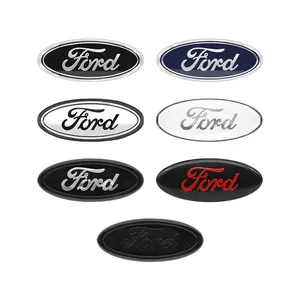 1PCS Car Front Grille Logo Rear Trunk Hood Lid Decoration Emblem Sticker Accessories For Ford Focus mk4 Ranger 2 3 Edge S-MAX Fiesta Fusio