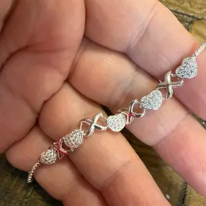 Sterling silver and cubic zirconia bracelet