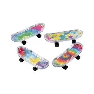 2" Mini Classic Tie-Dye Multicolor Plastic Skateboards - 36 Pc.