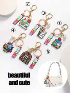 Imitation Pearl Teacher Keychain, Perfect Gift for Teachers' Day, Back-To-School, Graduation, Thanksgiving, New Year, Casual Daily Accessory