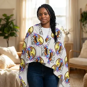 LOL Crying Emoji Velveteen Plush Blanket — Funny Patterned Throw for Teens & Gifting