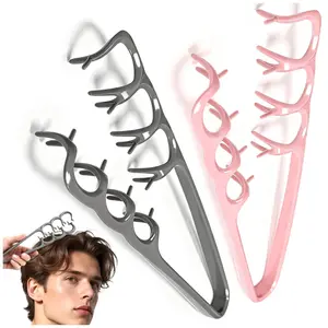 Hair Comb Wide Tooth Texture Styling Comb 2 Pcs Set Fluffy Volumizing Root Hair Shaping Fringe Parting Curly Grooming Tool Casual Modern Daily Style for Home Salon Daily Hair Styling for Men Women