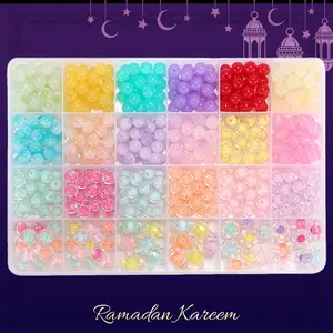 Handmade Beads Bracelet Making Kit For Birthday Gift, 8mm Gradient Beads For DIY Jewelry Making With Star Flower Pumpkin Beads