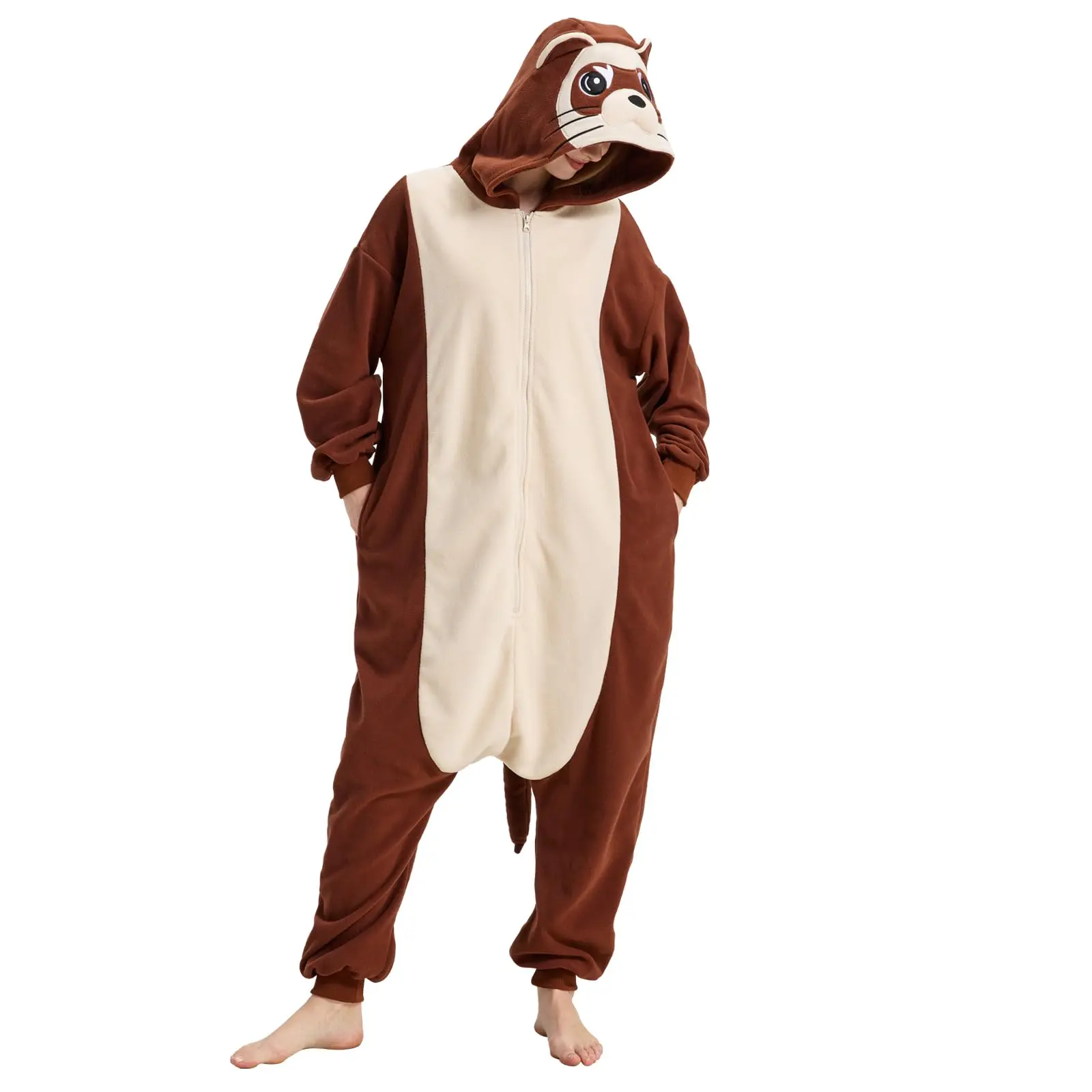 Unisex ferret cosplay pajamas, anime pajamas, Halloween and Christmas costumes, pajama toys, gift devil yummy summervibes north west halloween costume 2024 cap inflatable adult Casual Loungewear cap and gown ribbon lei bunny ears cosplay
