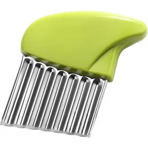 Crinkle Cutter Stainless Steel Potato Carrot Chip Vegetable Crinkle Wavy Chopper Cutter French Fry Slicer