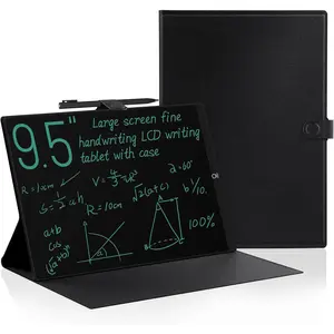 LCD Writing Tablet for Adults: 9.5 Inch with Leather Case  Portable Use for Office Study Teaching