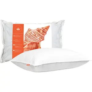 Co. - 1 Pack Soft 625 Fill Power White  Sleeping Pillow Standard Size - 500 Thread Count Shell   -