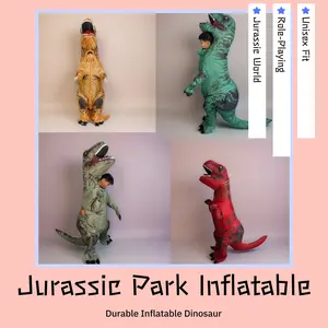 Jurassic World Velociraptor Inflatable Costume, Dinosaur Costume Inflatable, Unisex One Size Fits All, Perfect for Theme Parks and Role-Playing Activities, Durable Design