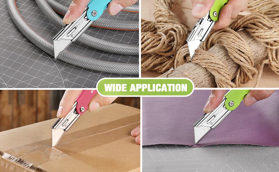 #SpringGlowUp WORKPRO 3-Pack Folding Utility Knife Set, Quick Change Blade Box Cutter, Razor Knife with Belt Clip, 10 Extra SK5 Blades for Cartons, Cardboard and Boxes #SpringGlowUp WORKPRO 3-Pack Folding Utility Knife Set, Quick Change Blade Box Cutter, Razor Knife with Belt Clip, 10 Extra SK5 Blades for Cartons, Cardboard and Boxes