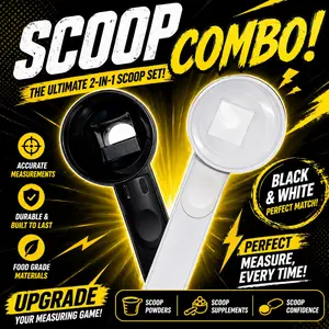 Spill-Proof Protein Scoop Funnel | BPA-Free 2-in-1 Measuring Scoop for Gym & Kitchen