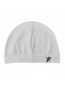 Star Embroidered Skull Hat with Satin Lining, Adjustable High-Quality Elastic Design, Unisex Travel Companion, Cute Criss Cross Style