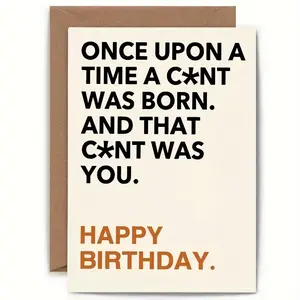Funny Birthday Card with Envelope, Humorous Greeting Card for Friends and Family, Perfect Gift for Birthdays