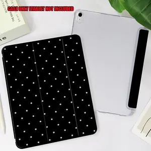 White Polka Dot Tri-Fold iPad Case with Built-in Pencil Holder, Adjustable Stand, Auto Sleep/Wake, Lightweight & Durable, Soft Edge, Compatible with iPad 10th/11th Gen, iPad A16, iPad Air 11"/13", iPad Pro 11", iPad 2025 & Galaxy Tab S9 FE+ 12.4"Series,