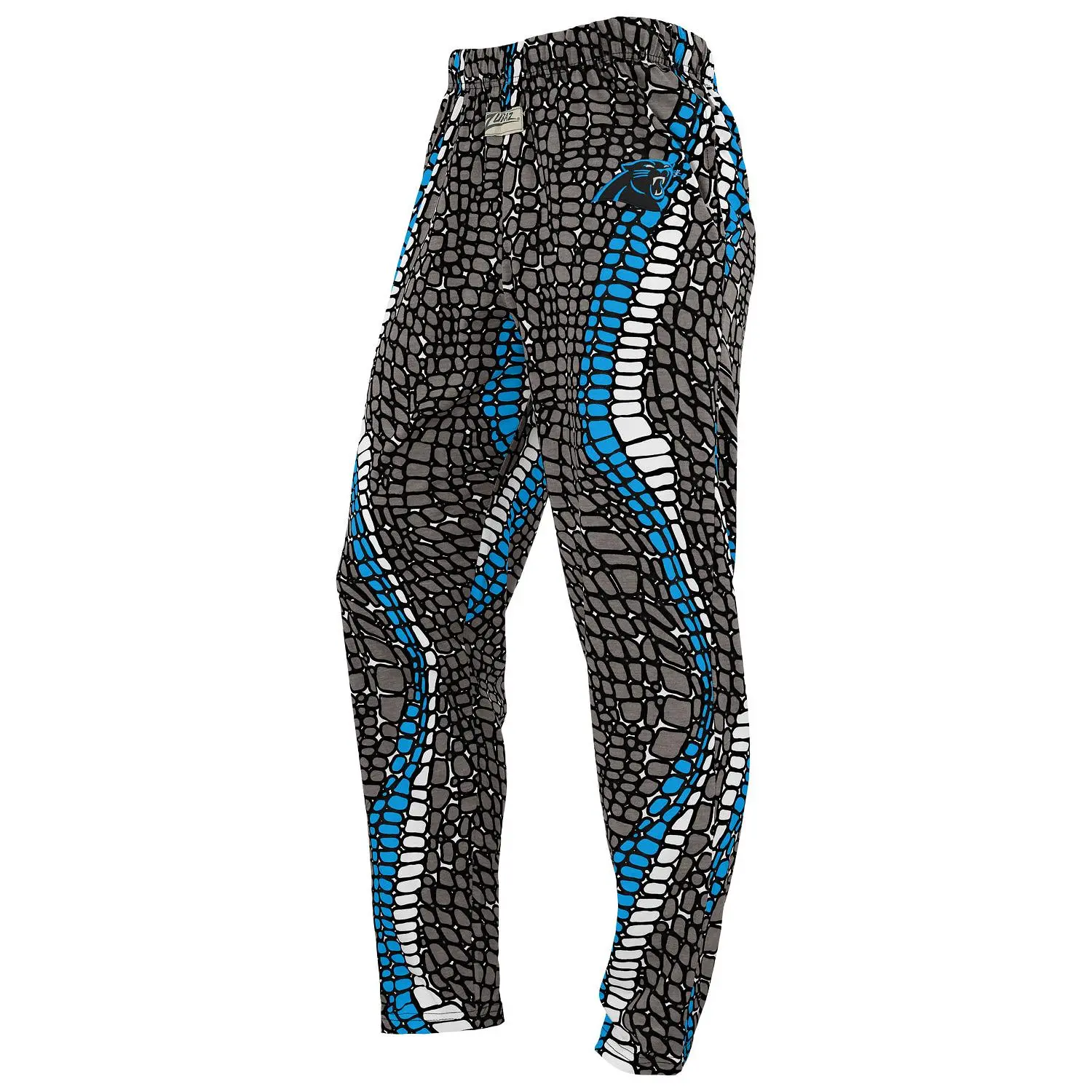 Zubaz NFL Adult Unisex Z88 Embroidered Gator 3 Color Pants, Carolina Pantshers