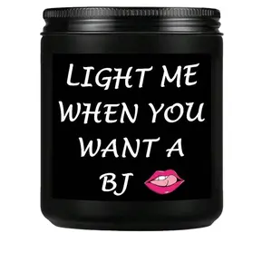 Unique Male Birthday Candle Gift, Lavender Scented Soy Candle for Husband From Girlfriend, Fun and Special Present