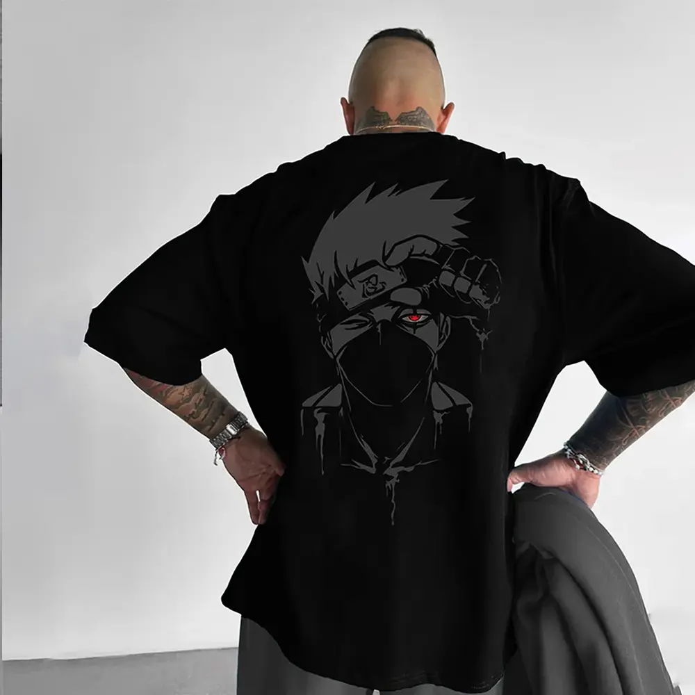 80s 90s Naruto Kakashi Oversized streetwear singlet muscle cotton outfits men short summer men's graphic tees Fits vacation outfits Anime tank tops men gifts SpringStatements