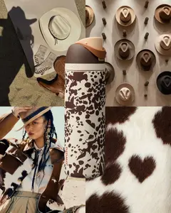 Owala Cowgirl Core, Owala FreeSip 32oz, Brown Cow Print, Limited Edition, Rare Owala, Western Aesthetic