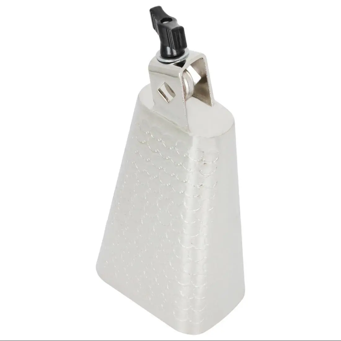 6 Inch Silver Cowbell, 1 Count Electroplated Cowbell, Durable Percussion Drum Accessories for Home School Office, Music Accessories