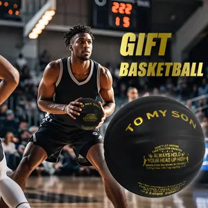 SALYWEE Gift Basketball | Premium PU | Moisture-Wicking | To My Man, To My Son, To My Grandson | Inscribed Sentimental Message | Uninflated for Lower Shipping Cost | Ideal for Indoor and Outdoor Players | Best Gifts Sports Ball