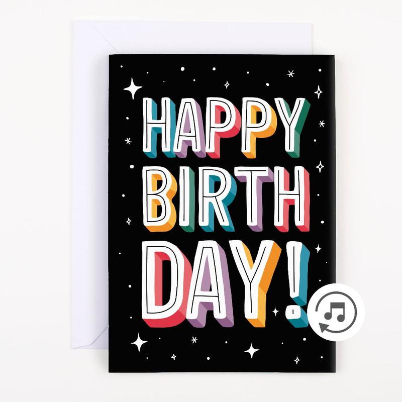 Endless Birthday Recordable With Glitter - Musical Greeting Card