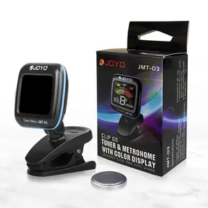 JOYO JMT-03 Digital Clip-On Guitar Tuner, Electronic Tuner with Metronome and Color Display