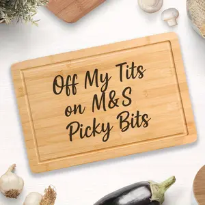 Chopping Board Cutting Board Vegetable Board Charcuterie OFF MY TITS Novelty Viral Cheese Board for Cooking, Birthday Thanksgiving Xmas Gift Giving Kitchen Christmas Supplies, Holiday New year 2026 Gift